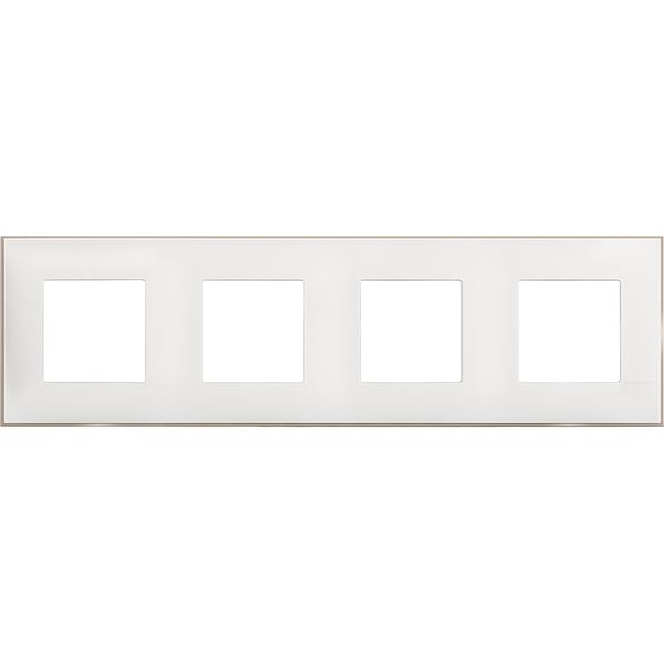 CLASSIA - COVER PLATE 2X4P WHITE SATIN image 1