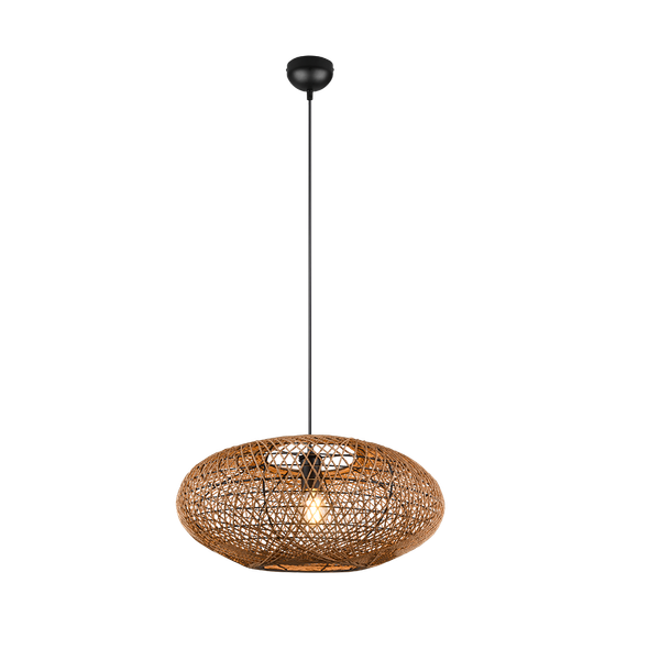 Hedda pendant E27 matt black/sisal image 1