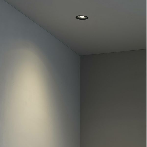 NEON BLACK RECESSED LAMP 1XGU10 CIRC image 1