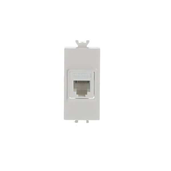 Telephone connector, RJ11 1 gang White - Chiara image 1