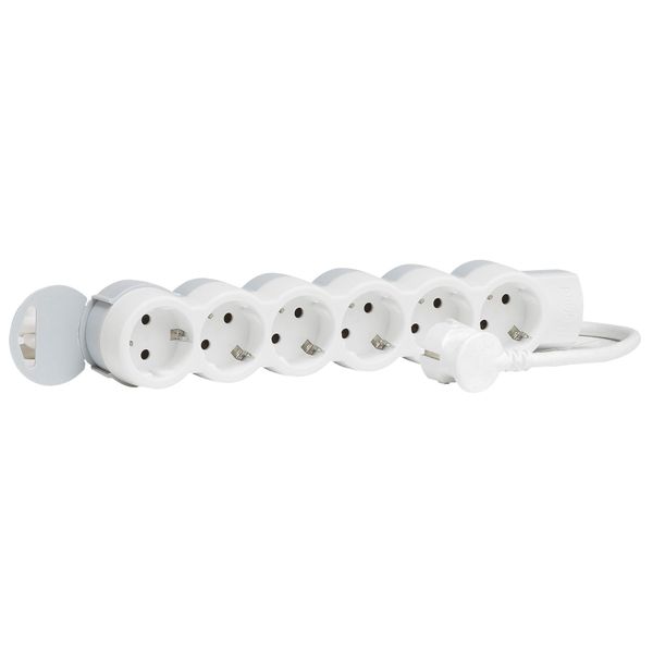 Multi-outlet extension - 6x2P+E - 3 m cord image 2