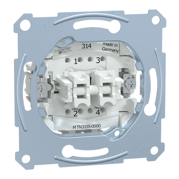 Double pbtn insrt make contact 1 pole, flush-mntd, 10 A, AC 250 V, screwl. term. image 3