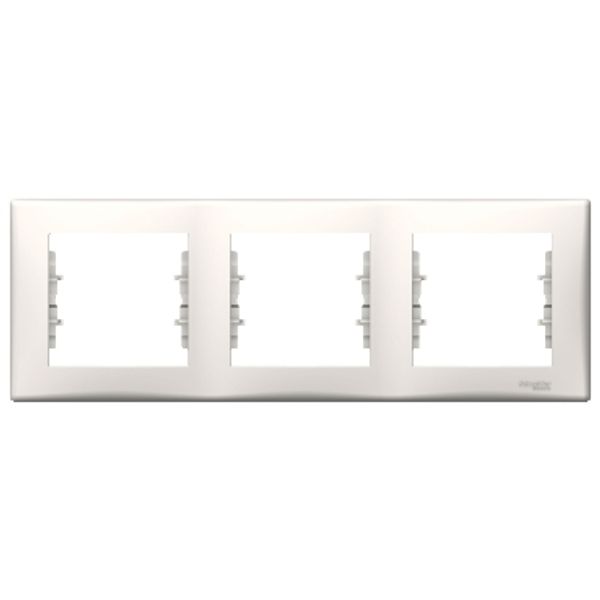 Sedna - horizontal 3-gang frame - cream image 1