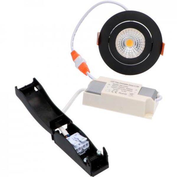 LED Downlight 7W 2700K 450Lm black DIM 800542 SHADA image 1