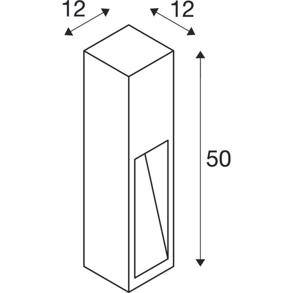 RUSTY SLOT 50 bollard light, E27 max. 11W, IP44, rusted iron image 3