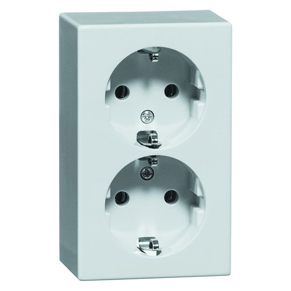 SCHUKO socket, white H 6602 image 1