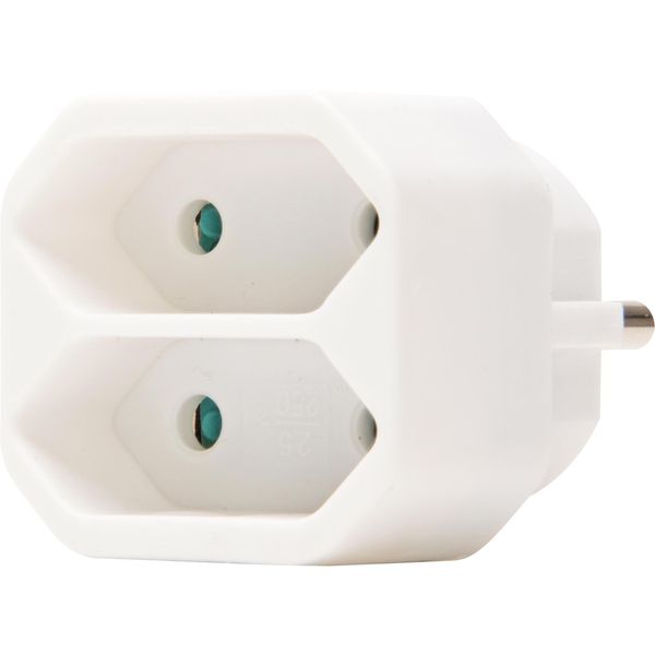 2way Euro Adapter white image 1