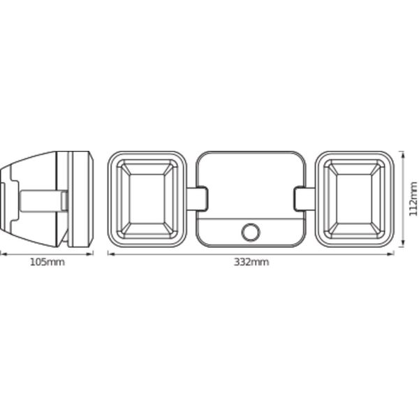 Battery LED Spotlight Double 10W 4000K IP54 White image 7