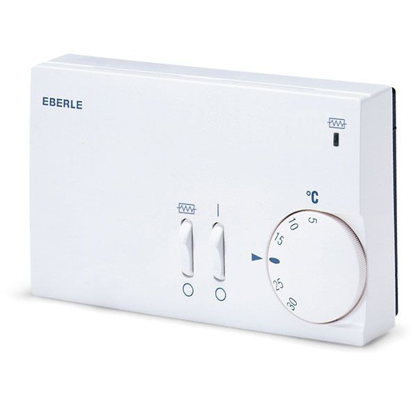 Room controller, 5-30C, AC 230V, 2-stage contact, 10 A, on/off, additional heating image 1