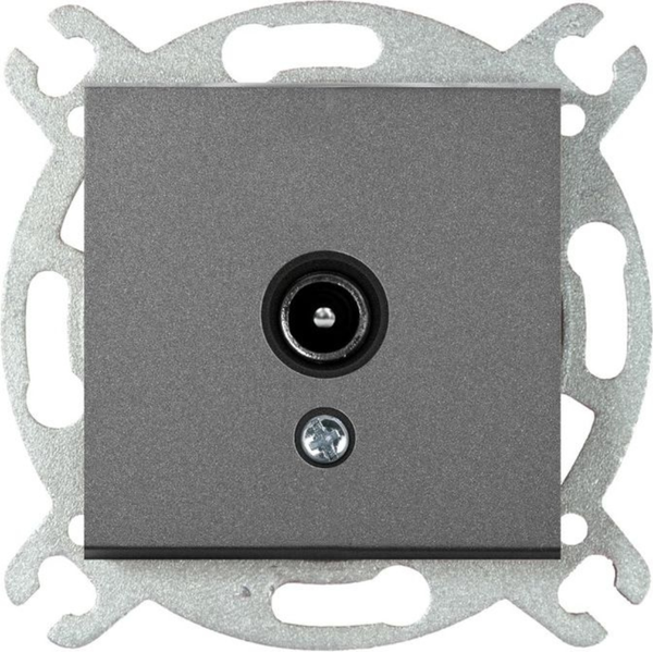 Novella-Trenda Dark Grey TV Socket Terminated image 1