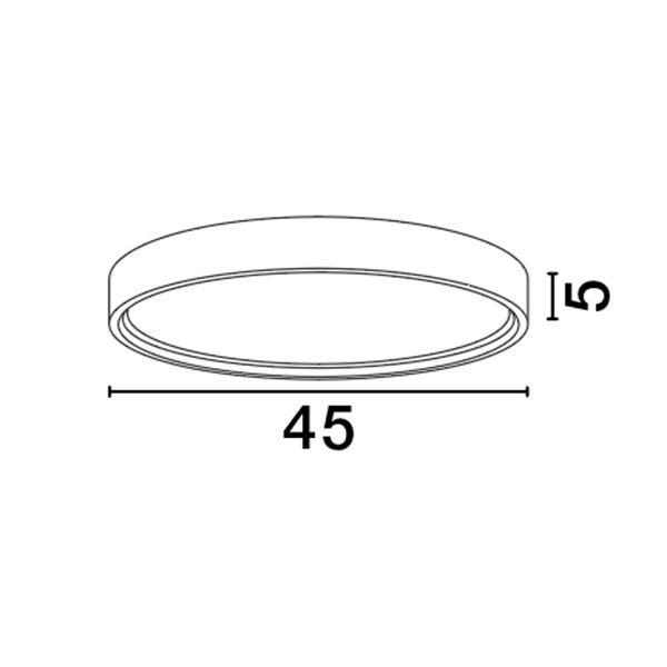 Triac Dimmable Sandy White Aluminium  & Acrylic  LED 30 Watt 220-240 Volt  2400Lm 3000K IP20  D: 45 H: 5 cm image 1