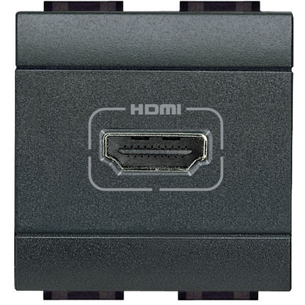 HDMI socket LivingLight 2 modules anthracite image 1