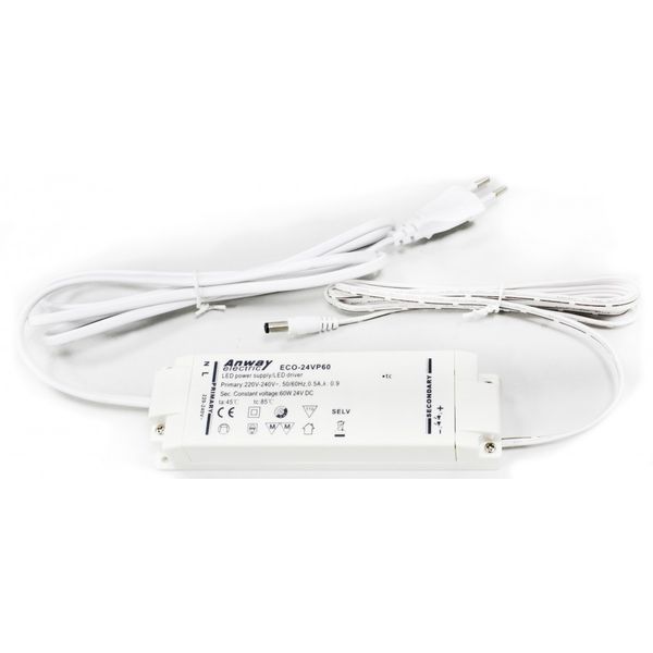 LED Driver 60W 24V AC220-240V (Dimension:166x50x32mm) THORGEON image 1