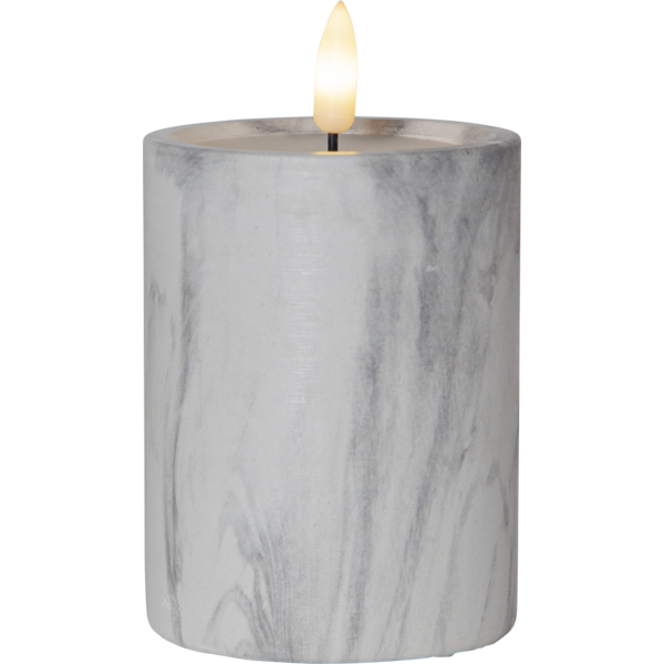 LED Pillar Candle Flamme Marble image 2