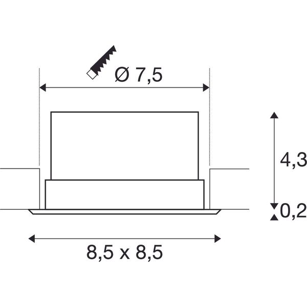 VERLUX, recessed fitting, LED, 3000K, matt white, 10W image 2