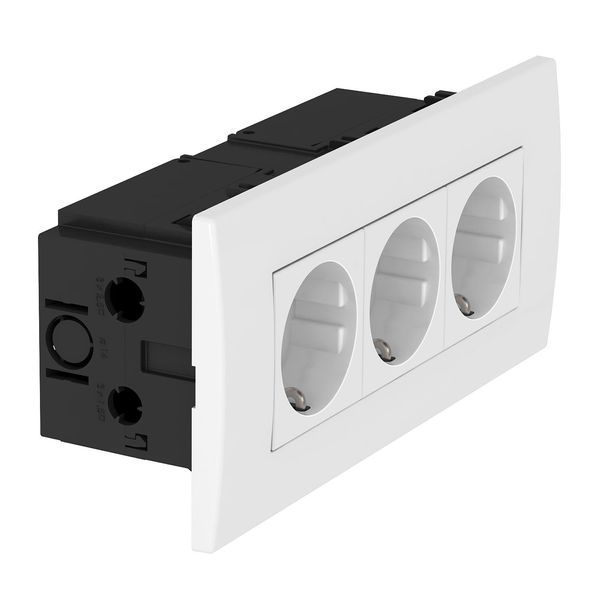 SDE-RW D0RW3 Socket unit for triple Modul 45 84x185x59mm image 1