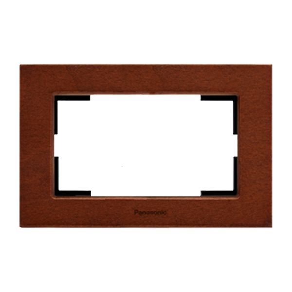 Karre Plus Accessory Wooden - Cherry Two Gang Flush Mounted Frame image 1