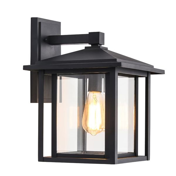 Ronda Outdoor Wall Lamp IP23 1xE27 Matt Black image 1