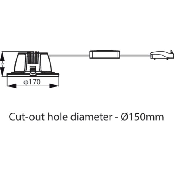 DN070B LED12/830 12W 220-240V D150 RD EU image 3