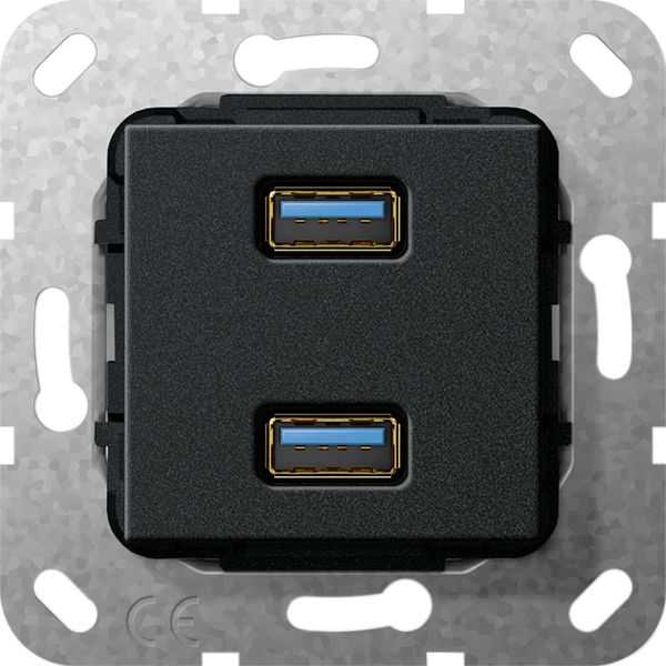 USB 3.0 A 2-g G-Ch Insert black m image 1