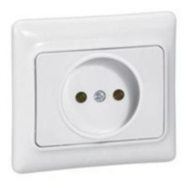 Kaptika - 2P socket outlet with shutters - flush mounting - 16 A 250 V~ - White image 1