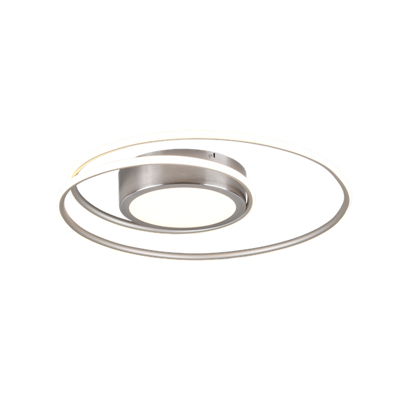 Yava LED ceiling lamp brushed steel image 1