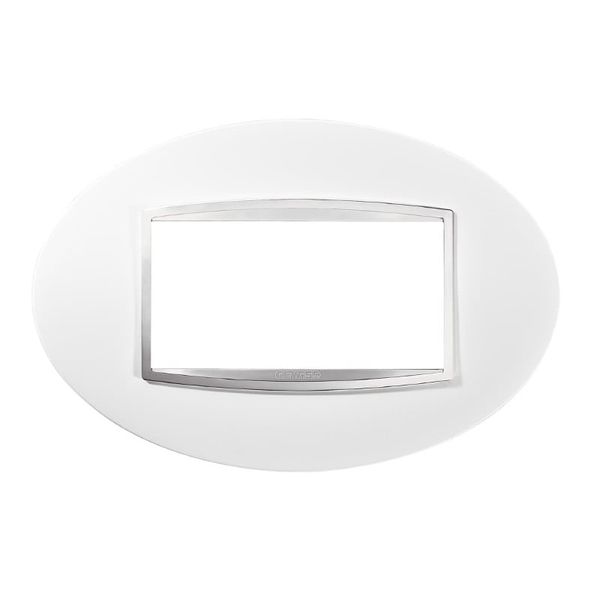 ART PLATE 4-GANG MILK WHITE GW16304TB image 1