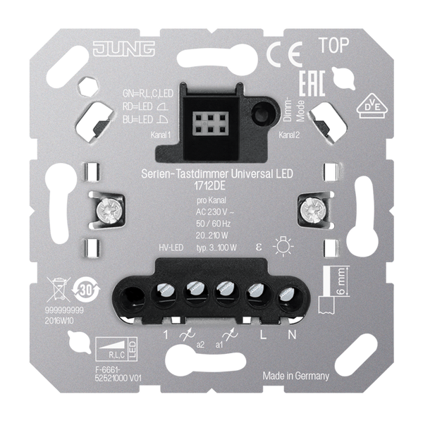 2-gang dimmer insert LED 1712DE image 2