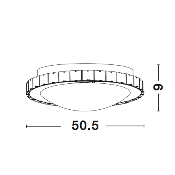 Chrome Metal White Glass & K9 Crystal LED E27 4x12 Watt 230 Volt IP20 Bulb Excluded D: 50.5 H: 9 cm image 1