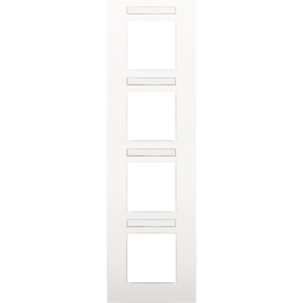 Fourfold faceplate, 71 mm centre distance, with transparent text field image 2