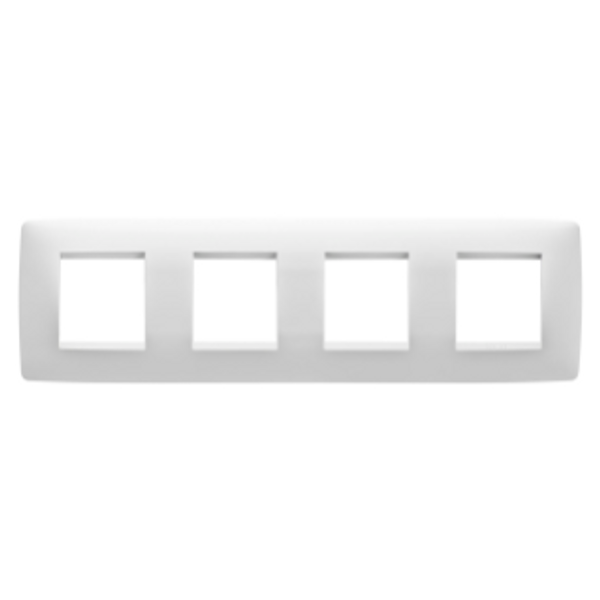 ONE INTERNATIONAL PLATE - TECHNOPOLYMER - 2+2+2+2 MODULES HORIZONTAL - WHITE - CHORUSMART image 1