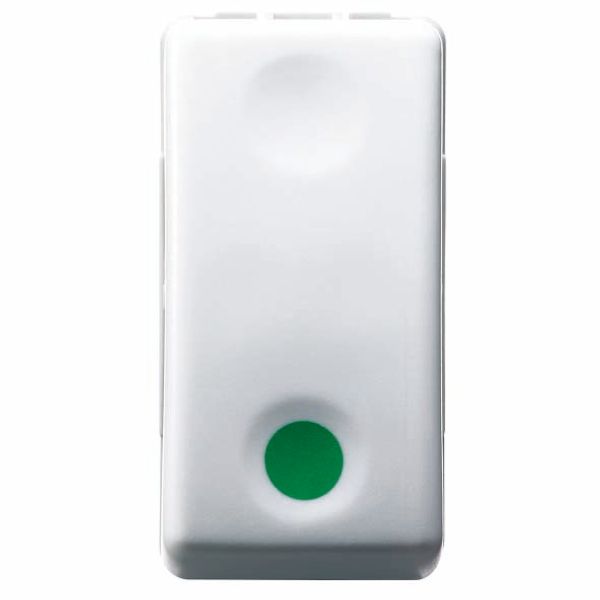 PUSH-BUTTON 1P 250V ac - NO 10A - AUXILIARES CONTACT NC - START - SYMBOL GREEN - 1 MODULE - SYSTEM WHITE image 2