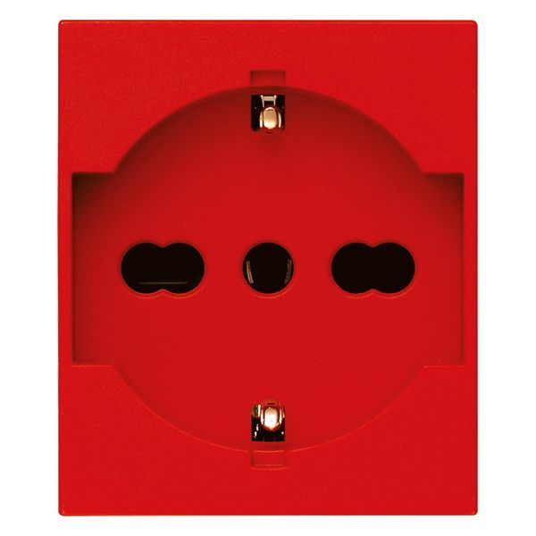 2P+E 16A P40 Universal outlet red image 1
