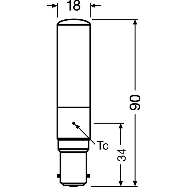 LED tubular lamp, RL-T18 60 6,3W/230/827/C/B15D RO image 3