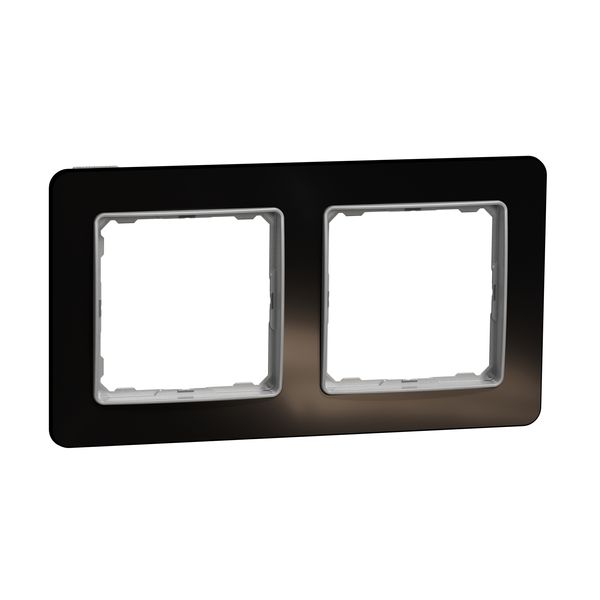 Sedna Design & Elements, Frame 2 gang, professional, glass dark image 4