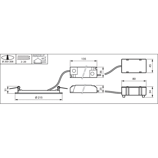 DN145B LED20S/840 PSU II WH image 2