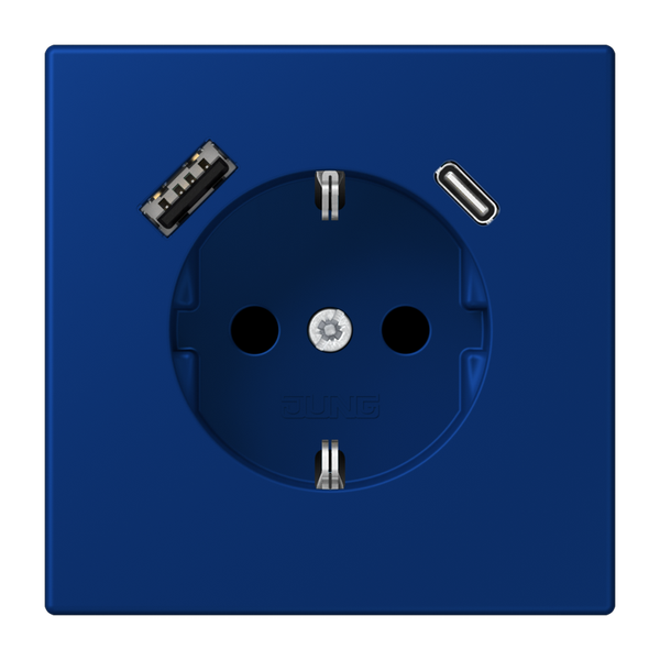 SCHUKO socket with USB charger LC4320T LC1520-15CA261 image 1