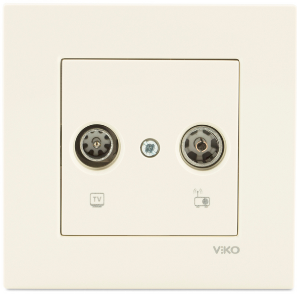 Karre Beige TV-Radio Socket Transitive (7-12-dB) image 1