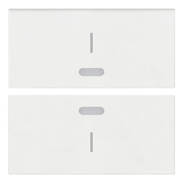 Two half-buttons 2M I symbol white image 1