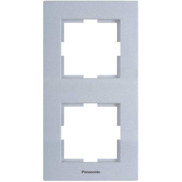 Karre Plus Accessory Silver Two Gang Frame image 1