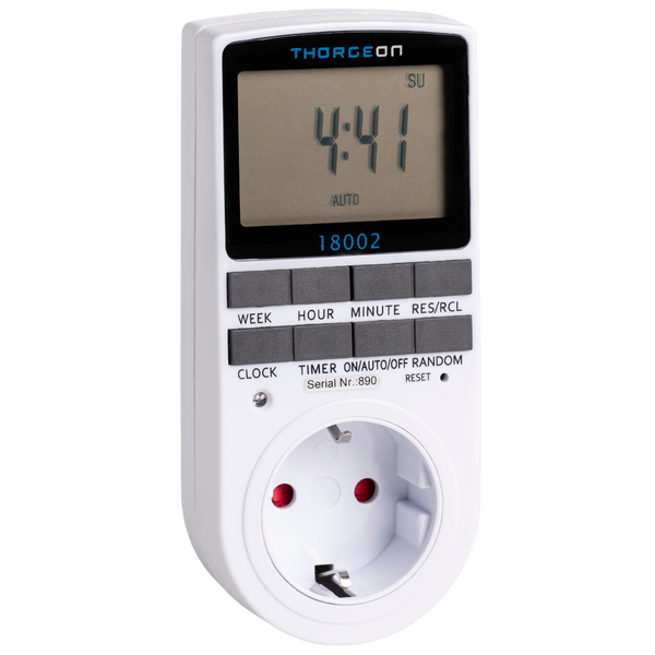 Digital Timer Socket 24/7h 16A 3680W THORGEON image 2