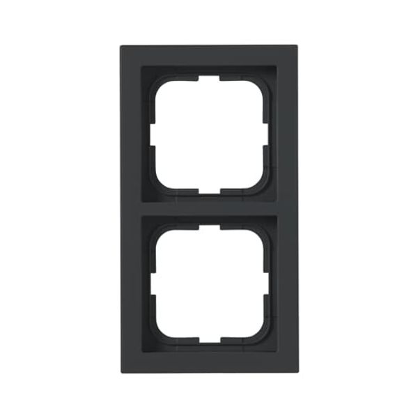 1722F85-885 Cover frame 2gang Black - Impressivo image 1