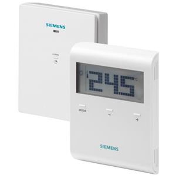 RDD100.1RFS - Wireless room thermostat with LCD, incl. receiver image 1