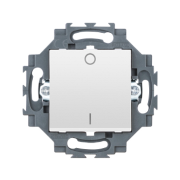 ONE-WAY SWITCH 2P 250V ac - QUICK WIRING TERMINALS - 10AX - ILLUMINABLE - NEUTRAL - WHITE - DAHLIA image 1