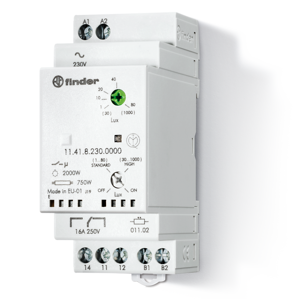 Light dependent Rel. 35mm.1CO 16A/230VAC+Sensor 011.03 (11.41.8.230.0000POA) image 1