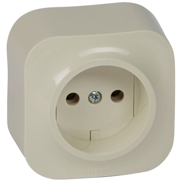 2P socket outlet Forix - surface mounting - IP 2X - 16 A - 250 V~ - ivory image 1