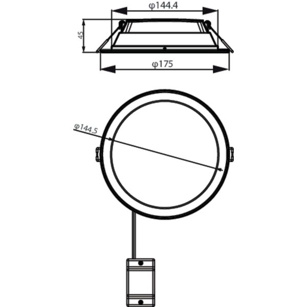 DN065B G4 LED12/840 12W 220-240V D150 RD image 2