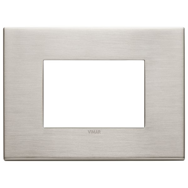 Plate 3M metal brushed nickel image 1