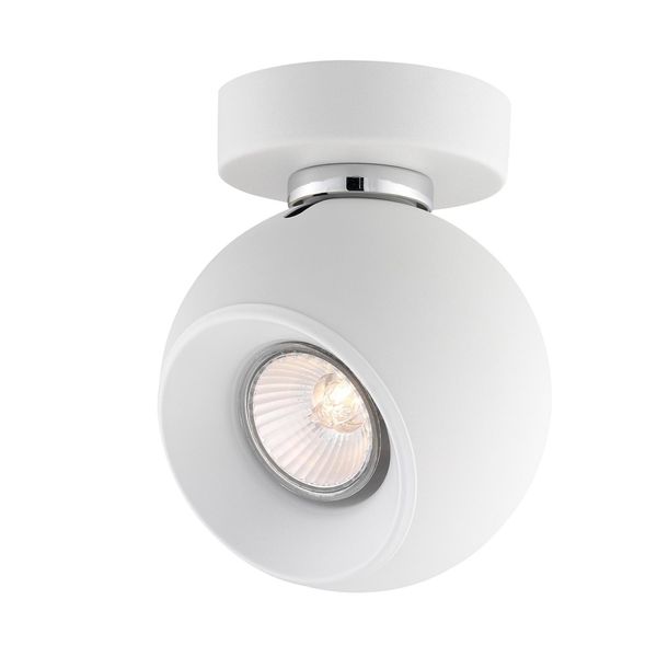 Matt White Aluminium  LED GU10 1x10 Watt 230 Volt   IP20 Bulb Excluded  D: 12 H: 15 cm Rotating image 1