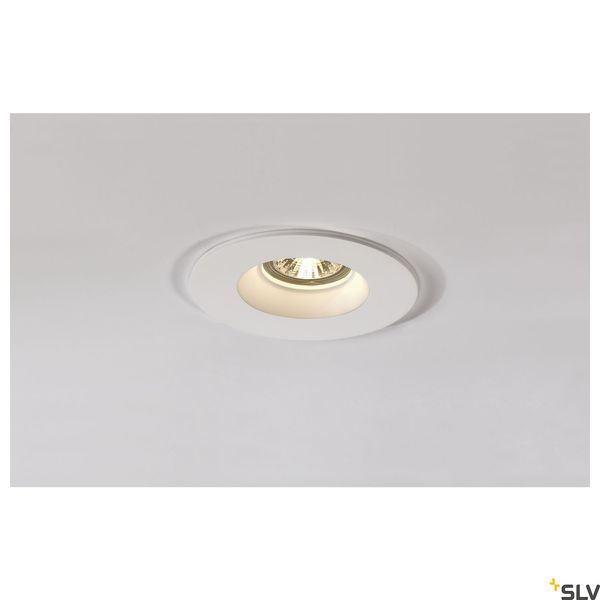 PLASTRA downlight, GU10, round, white plaster image 2